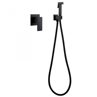 Смеситель ABBER Daheim AF8225B с гигиеническим душем, черный матовый - Gidratop.ru изображение