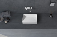 Раковина накладная ABBER Stein AS2623 белая матовая - Gidratop.ru изображение