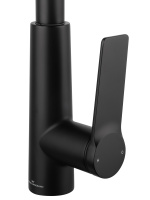 Смеситель для кухни с выдвижным изливом WONZON & WOGHAND, Черный матовый (WW-A20782-MB) - Gidratop.ru изображение