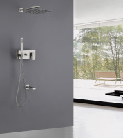 Душевая система ABBER Daheim AF8217SP скрытого монтажа с изливом, сатин - Gidratop.ru изображение