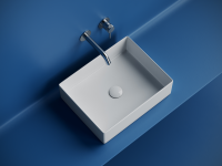 Раковина накладная прямоугольная 361x471x130, цвет белый, арт.CN6069 - Gidratop.ru изображение