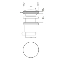 Gessi донный клапан для раковины StopGo на 1 1/4, без слива-перелива, цвет хром - Gidratop.ru изображение
