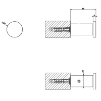 GESSI 316 крючок настенный, цвет: steel brushed - Gidratop.ru изображение
