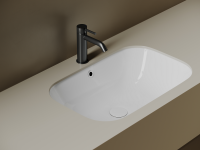 Раковина встраиваемая снизу Ceramicanova Era,  c отверстием слива - перелива, 610x405x190мм, белый, арт.CN15007 - Gidratop.ru изображение