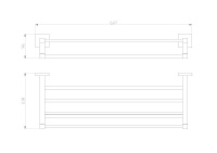 Полотенцедержатель с полкой WONZON & WOGHAND POLO, Хром (WW-8981) - Gidratop.ru изображение