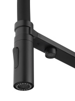 Смеситель для кухни с гибким изливом и подключением фильтра WONZON & WOGHAND, Черный матовый (WW-88458009-MB) - Gidratop.ru изображение