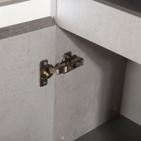 MOLVENO Шкаф подвесной с двумя распашными дверцами с доводчиками, с двумя полками, Beton, 400x300x1600, MOLVENO-1600-2A-SC-BET - Gidratop.ru изображение