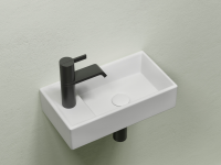 Умывальник подвесной прямоугольный (чаша справа, отверстие под смеситель слева) цвет белый матовый Element 407x217x100 - Gidratop.ru изображение