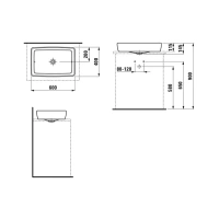 Раковина Laufen Pro 8.1695.2.000.112.1 встраиваемая - Gidratop.ru изображение