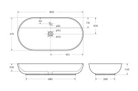 Раковина накладная керамическая BB1347 - Gidratop.ru изображение