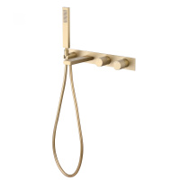 Смеситель ABBER Rund AF8730G для ванны скрытого монтажа, золото матовое - Gidratop.ru изображение