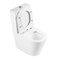 Унитаз-компакт безободковый BelBagno FLAY-R BB2149CPR/BB870SC - Gidratop.ru изображение