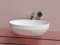 Умывальник чаша накладная овальная (цвет Белый Матовый) Element 502x363x145мм - Gidratop.ru изображение
