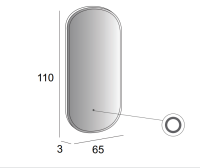 Зеркало со встроенной LED подсветкой 45096, 65x110x3 - Gidratop.ru изображение