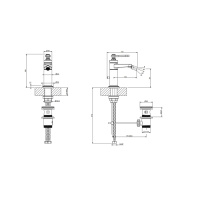 GESSI VENTI20 смеситель для биде на 1 отверстие, однорычажный, в комплекте с донным клапаном, цвет Black Metal Brushed PVD - Gidratop.ru изображение
