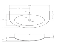 EDEN Стеклянная раковина 82368 Extra light, 122x52 - Gidratop.ru изображение