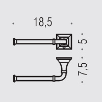 Colombo Portofino Держатель туалетной бумаги, подвесной, SX, цвет: хром - Gidratop.ru изображение