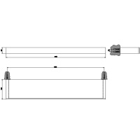 GESSI  INVERSO ACCESSORIES Настенная полка 60 см, цвет: Brass Brushed PVD - Gidratop.ru изображение