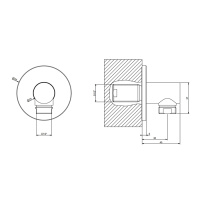 GESSI вывод воды из стены, цвет Finox Brushed Nickel - Gidratop.ru изображение