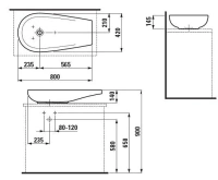 Раковина Laufen Alessi 8.1897.3.400.112.1 80 см - Gidratop.ru изображение
