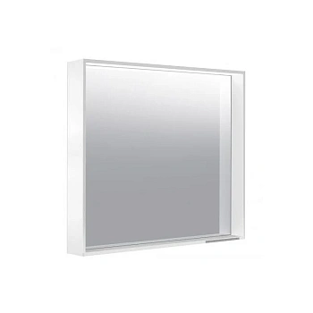 Зеркало Keuco Plan 33098302500, 80 см, с подсветкой и подогревом, лакированный алюминий, белый