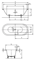 Стальная ванна Kaldewei Classic Duo Oval мод. 111, 180 х 80 х 43 см, easy-clean + anti-slip, 2912.3000.3001 - Gidratop.ru изображение