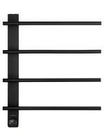 Полотенцесушитель электрический WONZON & WOGHAND NÜRNBERG, Черный матовый (WW-AL344-MB) - Gidratop.ru изображение