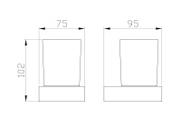 Стакан для зубных щеток с держателем WONZON & WOGHAND LOTTE, Хром (WW-8321) - Gidratop.ru изображение