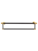 Полотенцедержатель с полкой WONZON & WOGHAND MAJESTIC, Черный/Золото (WW-9281) - Gidratop.ru изображение