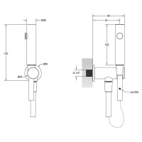 Gessi Ingranaggio гигиенический душ настенный на 1/2, цвет: хром - Gidratop.ru изображение