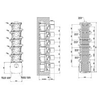 Gessi Tondo встраиваемый термостат для душа, с 5ю независимыми выходами, верт/гориз установка, (внешние части), цвет: хром - Gidratop.ru изображение