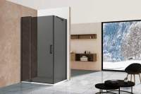 Душевой уголок Extra VSR-1E101190CGB, 1000/1100*900, черный, стекло тонированное - Gidratop.ru изображение