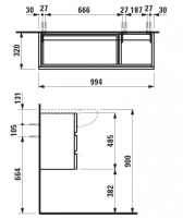 Тумба под раковину Laufen Alessi 4.2450.0.097.630.1 120 см - Gidratop.ru изображение