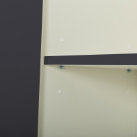 DUET Шкаф подвесной с двумя распашными дверцами с доводчиками, с двумя полками, универсальный, Grafito, 400x300x1500, DUET-1500-2A-SC-GR-P - Gidratop.ru изображение