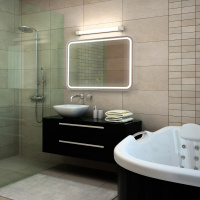 Зеркало ABBER See AG6111S с подсветкой, сенсорный выключатель, диммер - Gidratop.ru изображение