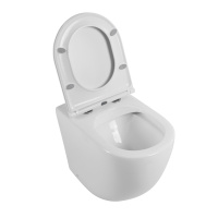 Унитаз приставной безободковый BelBagno SFERA-R BB2141CBR/BB870SC - Gidratop.ru изображение