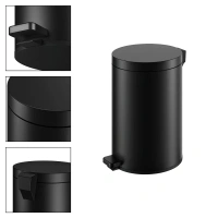 Ведро для мусора Keuco Plan 04988370000, 5 л, цвет черный матовый - Gidratop.ru изображение