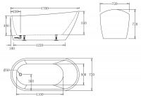 Акриловая ванна без перелива BELBAGNO BB62-1700-W0, 1700х720х720 - Gidratop.ru изображение