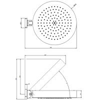 GESSI Origini верхний душ,защитой от известкового налета, цвет: Brushed Brass PVD - Gidratop.ru изображение
