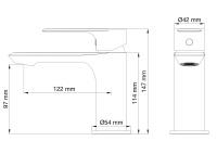 Смеситель для раковины WONZON & WOGHAND BRILLIANT, Хром (WW-88018079-CR) - Gidratop.ru изображение