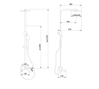 Душевая стойка ABBER Daheim AF8216SPL с изливом, сатин - Gidratop.ru изображение