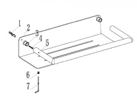 Полка ABBER Osten 316 AA1862BGG оружейная сталь брашированная - Gidratop.ru изображение