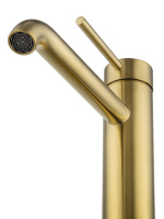 Смеситель для раковины высокий WONZON & WOGHAND STICK, Брашированное золото (WW-88239017- BG) - Gidratop.ru изображение