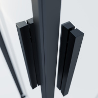 Душевой уголок Soft 2 VSS-3SO2900CLB, 900*900, черный, стекло прозрачное - Gidratop.ru изображение