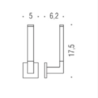Colombo Basic Q Держатель туалетной бумаги 17.5см, Цвет: хром - Gidratop.ru изображение