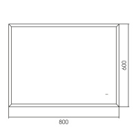 Зеркало ABBER See AG6110SCL-0.8 с подсветкой, бесконтактный выключатель, диммер, черный - Gidratop.ru изображение