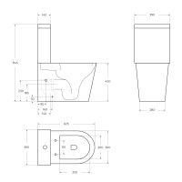 Унитаз-компакт безободковый со смывом TORNADO BelBagno FLAY-TOR BB2149CP-TOR/BB2149T/BB870SC - Gidratop.ru изображение