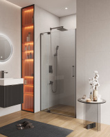 Душевая дверь в нишу CEZARES SLIDER-B-1-90/100-C-GM - Gidratop.ru изображение
