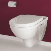 Подвесной безободковый унитаз с сиденьем Soft-Close, Villeroy&Boch O.novo 5660HR01, альпийский белый - Gidratop.ru изображение