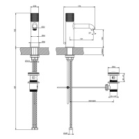 GESSI HABITO CESELLO смеситель для раковины на 1 отверстие, однорычажный, в комплекте с донным клапаном, цвет Black Metal PVD - Gidratop.ru изображение